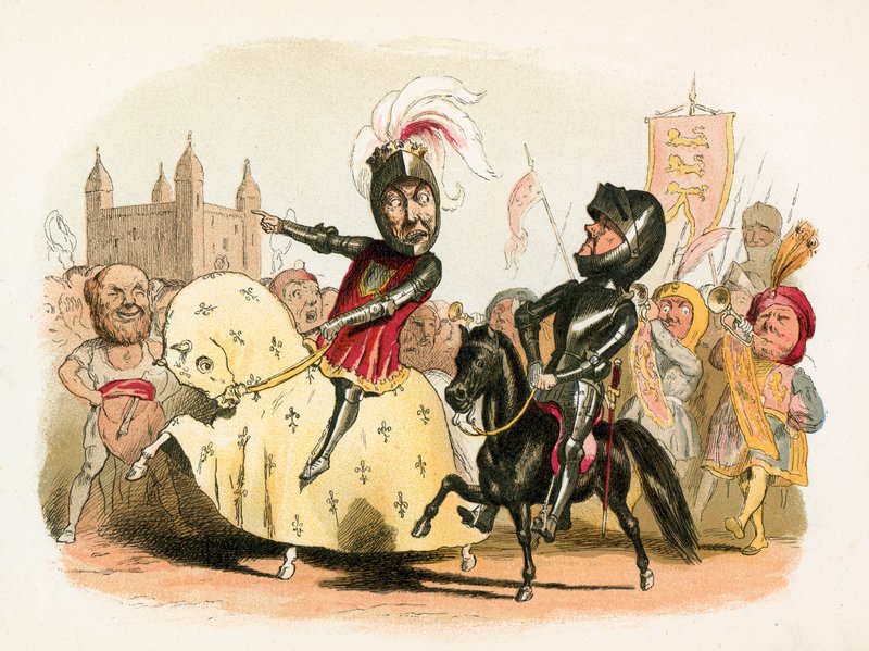 Den svarte prinsen och den franske kungen kommer in i London av Richard Doyle