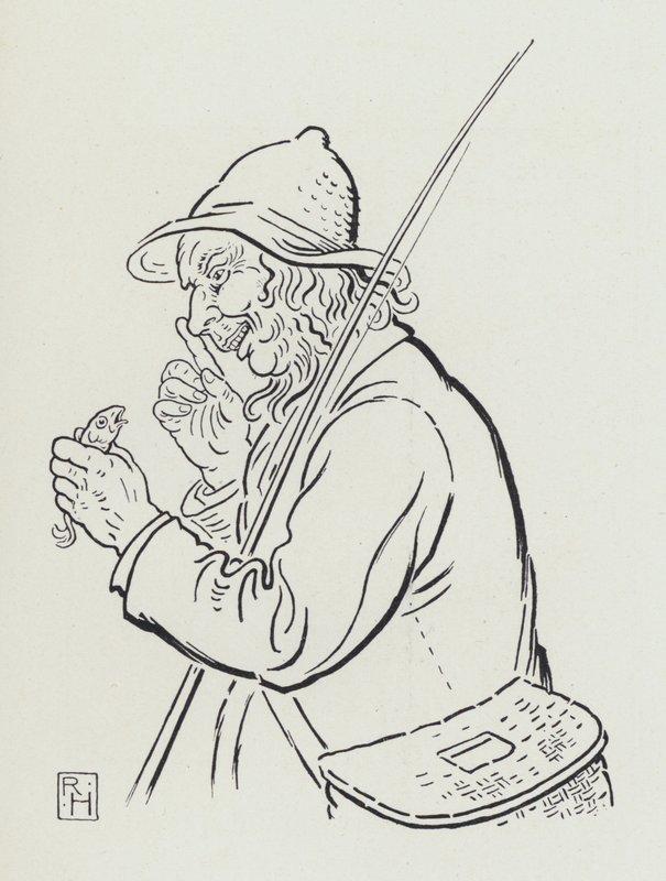 Fiskaren och den lilla fisken (gravyr) av Richard Heighway