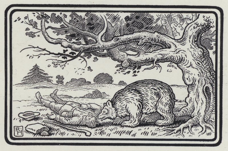 The Two Fellows And The Bear (gravyr) av Richard Heighway