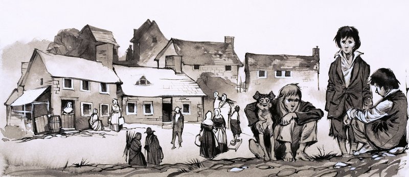 En man hemsökt av fattigdom: Richard Cobden (gouache på papper) av Richard Hook