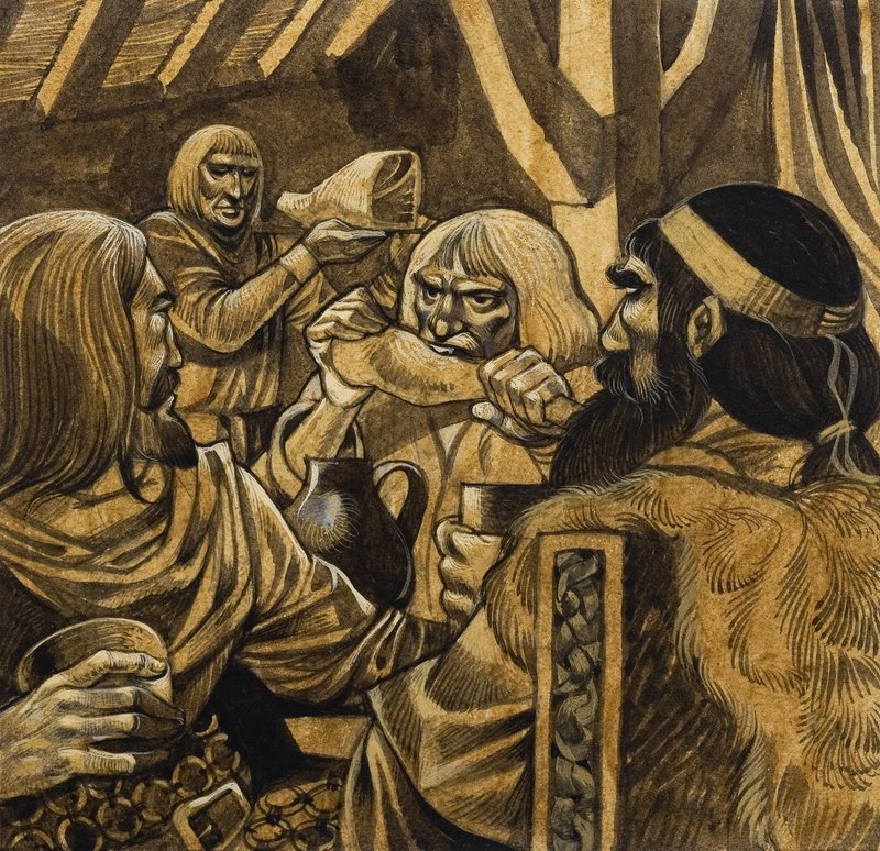 Balin meddelar Garlon av Richard Hook