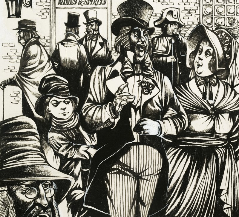 Barn som Dickens Oliver Twist lärde sig att plocka på sig pengar av Richard Hook