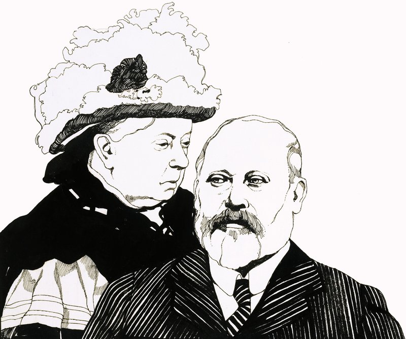 Drottning Victoria och prinsen av Wales, som snart skulle bli kung Edward VII av Richard Hook