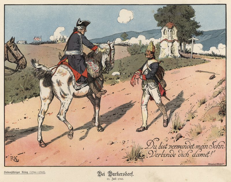 Fredrik den store av Preussen i Burkersdorf av Richard Knoetel