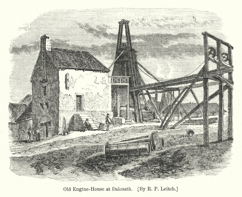 Old Engine-House at Dalcoath (gravyr) av Richard Principal (after) Leitch
