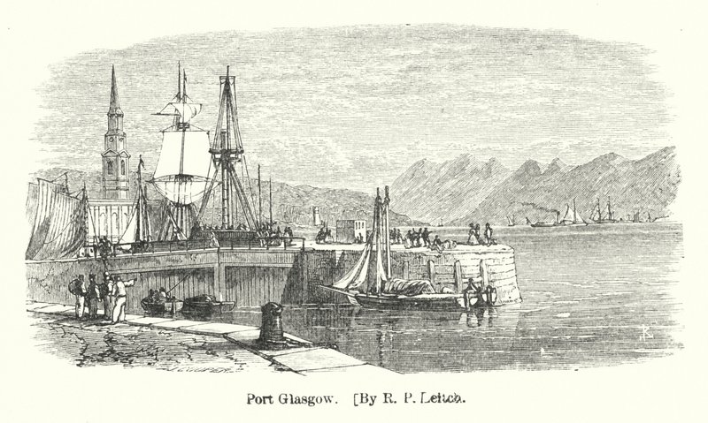 Port Glasgow (gravyr) av Richard Principal (after) Leitch