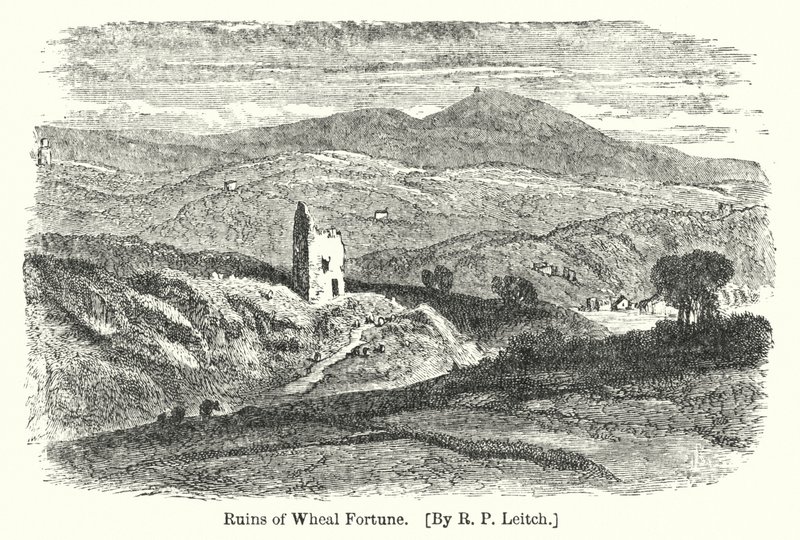Ruins of Wheal Fortune (gravyr) av Richard Principal (after) Leitch