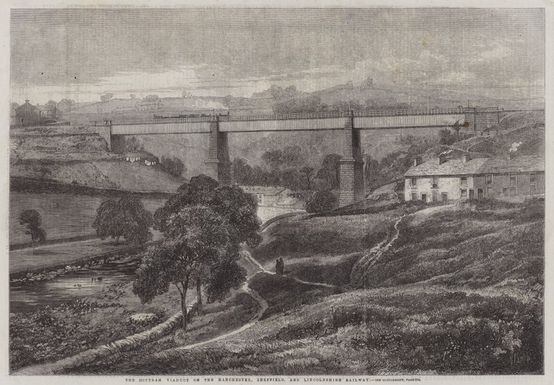 Mottram Viaduct på Manchester, Sheffield och Lincolnshire Railway av Richard Principal Leitch