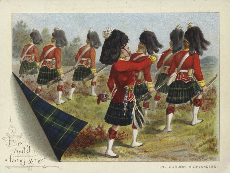Gordon Highlanders (chromolitho) av Richard Simkin