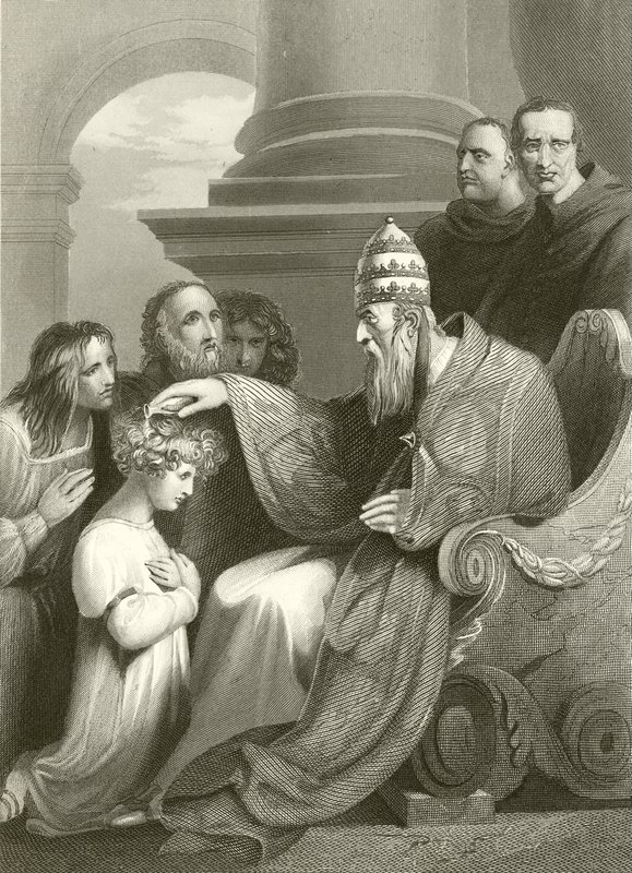 Prins Alfred inför påven Leo den III av Richard Westall
