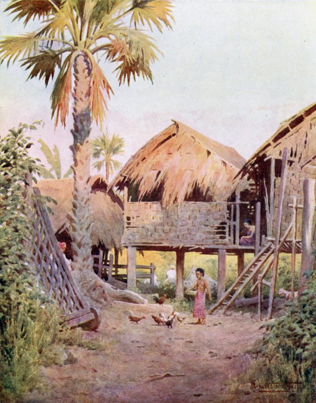 Ingång till byn Kyet-thoung-doung av Robert George Talbot Kelly