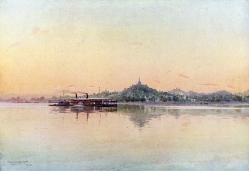 Express Steamer passerar Sagaing av Robert George Talbot Kelly