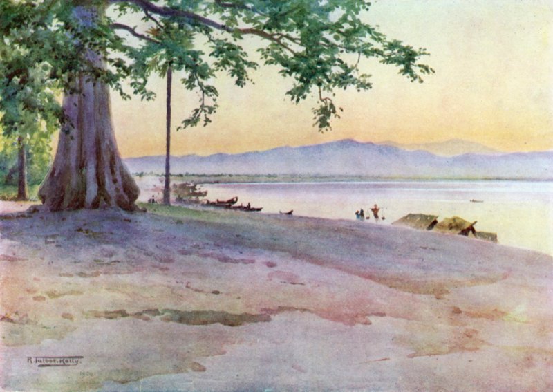 Landningsplatsen vid Nyaung-u av Robert George Talbot Kelly