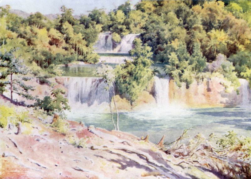 Man-pwe Falls från Railway Companys Bungalow av Robert George Talbot Kelly
