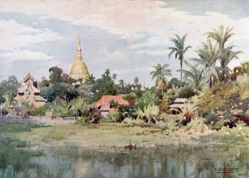 Shwe Dagon från Bahan Tank av Robert George Talbot Kelly