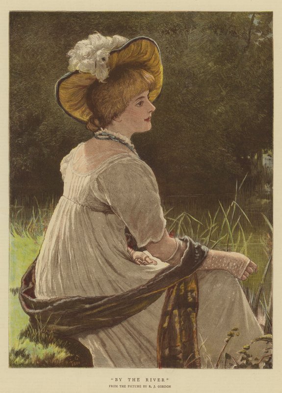 Vid floden (chromolitho) av Robert James Gordon