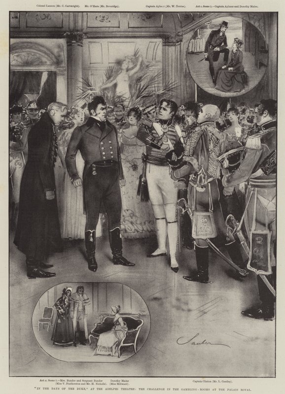 In the Days of the Duke, på Adelphi Theatre, utmaningen i spelrummen på Palais Royal av Robert Sauber