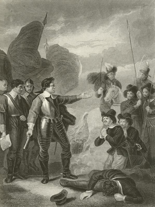 Cromwell undertrycker myteriet i armén av Robert Smirke
