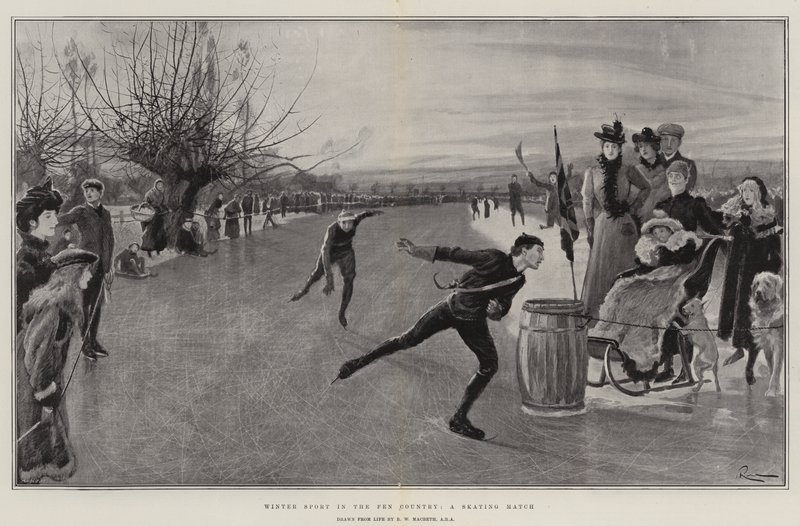 Vintersport i Fenlandet, en skridskomatch av Robert Walker Macbeth