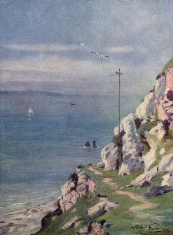 En vandringsled på Great Orme (färg litho) av Robert (after) Fowler