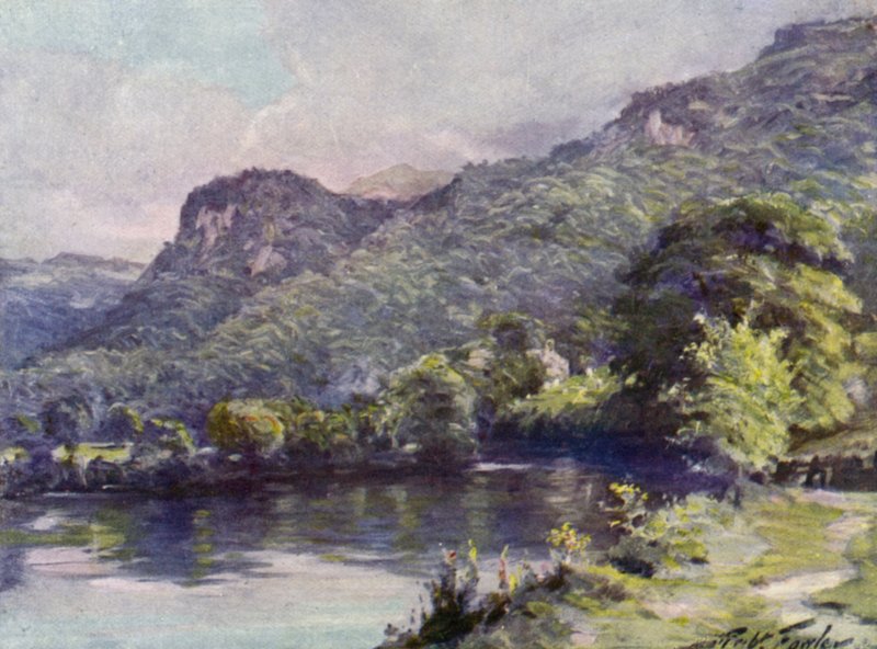 Church Pool, Bettws-y-Coed (färg litho) av Robert (after) Fowler
