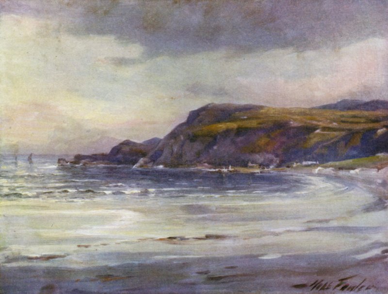 Sommarkväll, Anglesey Coast (färg litho) av Robert (after) Fowler