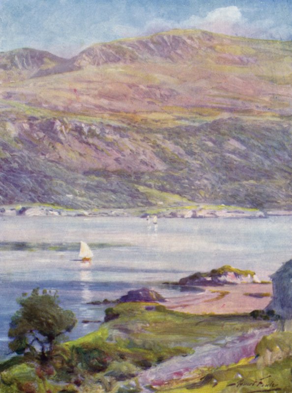 Sunny Afternoon, Cardigan Bay (färg litho) av Robert (after) Fowler