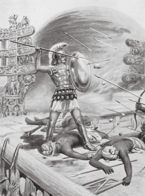 En fot av Alexander den store, 326 f.Kr (litografi) av Robert Ambrose Dudley
