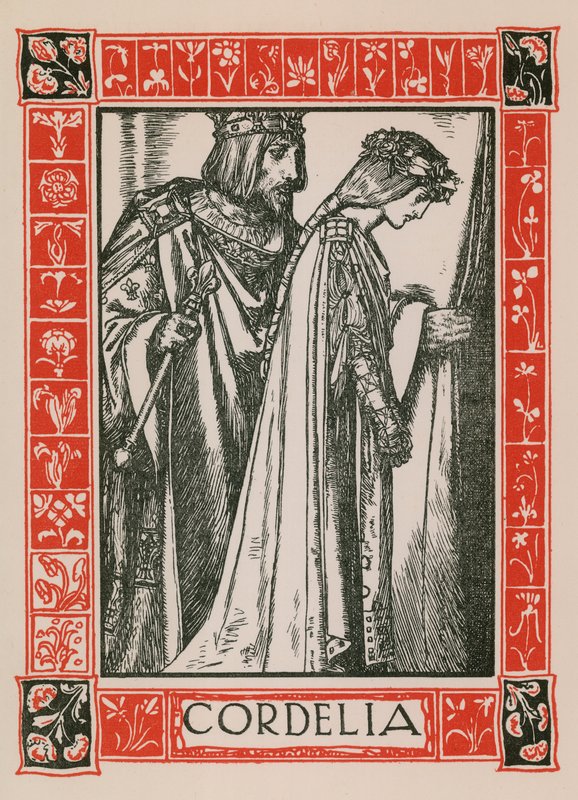 Cordelia, kung Lear av Robert Anning Bell