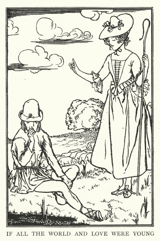 Om hela världen och kärleken var ung (litho) av Robert Anning Bell