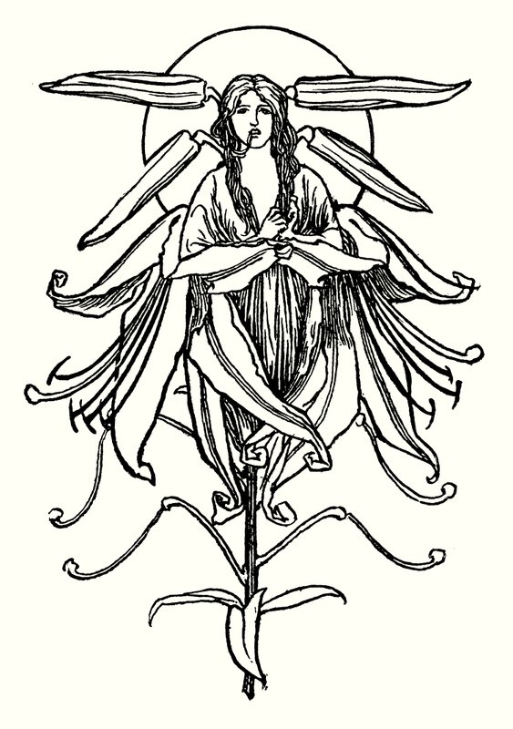 Illustration till dikter av John Keats (litho) av Robert Anning Bell