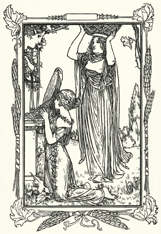 Illustration till dikter av John Keats (litho) av Robert Anning Bell