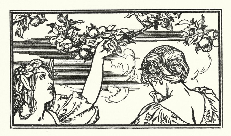 Illustration till dikter av John Keats (litho) av Robert Anning Bell