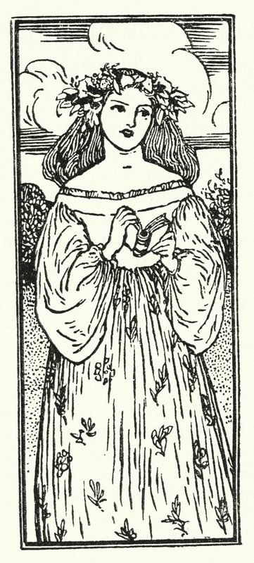 Illustration till dikter av John Keats (litho) av Robert Anning Bell