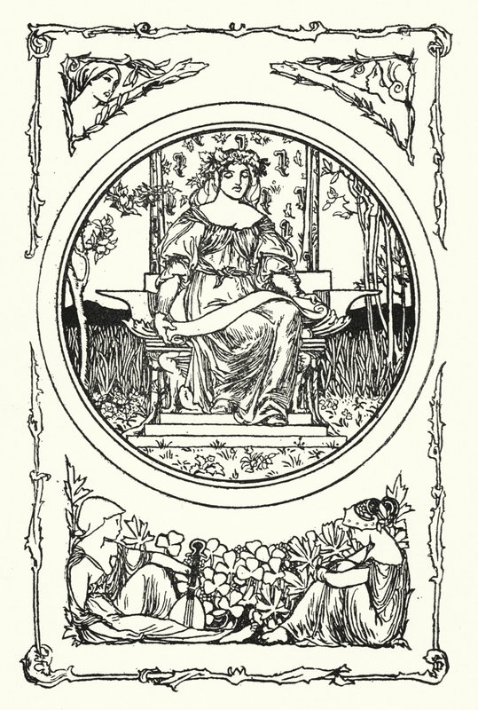 Illustration till dikter av John Keats (litho) av Robert Anning Bell
