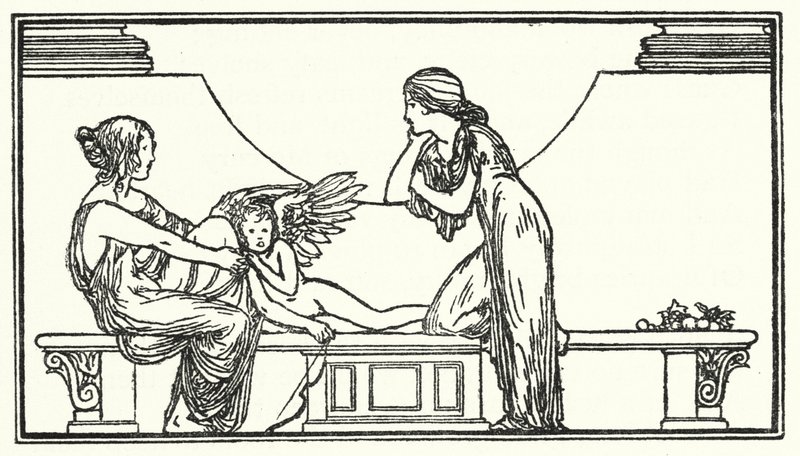 Illustration til digte af John Keats (litho) swed av Robert Anning Bell