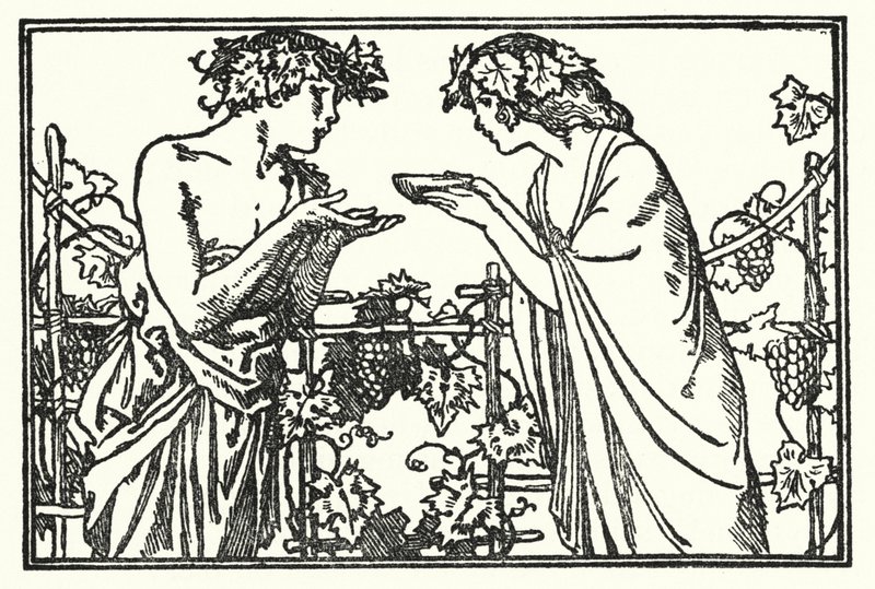 Illustration till dikter av John Keats: Endymion (litho) av Robert Anning Bell