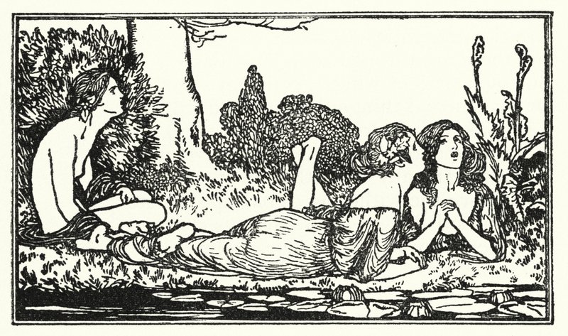 Illustration till dikter av John Keats: Endymion (litho) av Robert Anning Bell