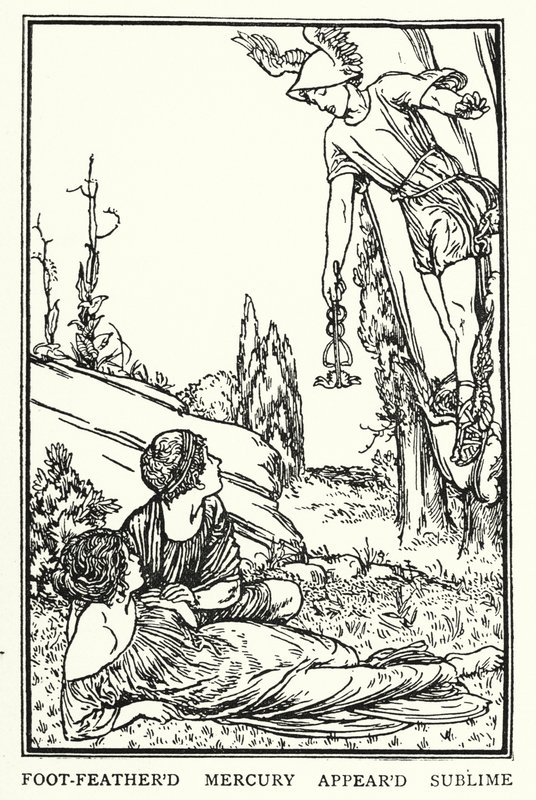 Illustration till dikter av John Keats: Endymion (litho) av Robert Anning Bell