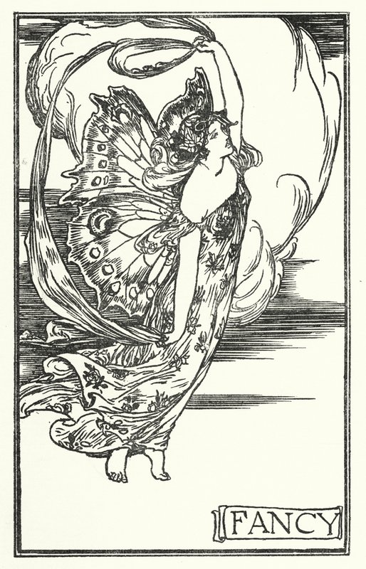 Illustration till dikter av John Keats: Fancy (litho) av Robert Anning Bell
