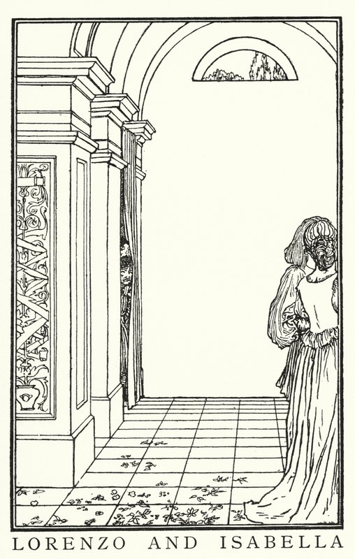 Illustration till dikter av John Keats: Isabella or The Pot of Basil (litho) av Robert Anning Bell