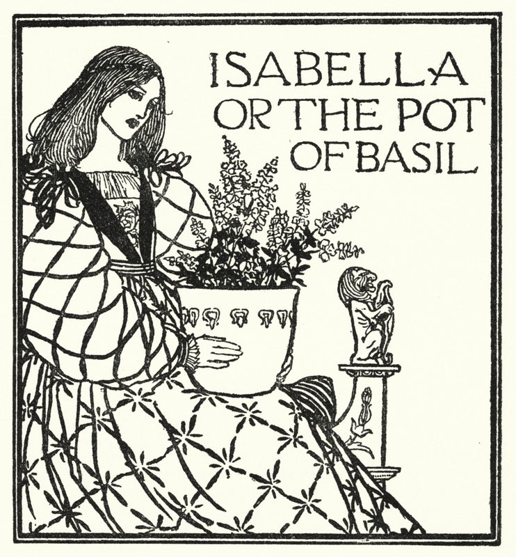 Illustration till dikter av John Keats: Isabella or The Pot of Basil (litho) av Robert Anning Bell