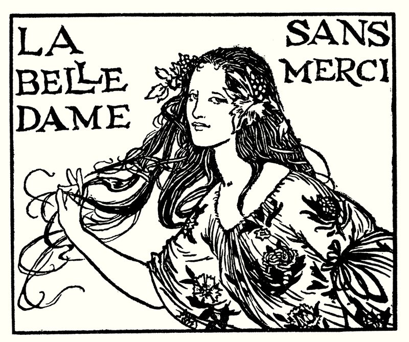 Illustration till dikter av John Keats: La Belle Dame Sans Merci (litho) av Robert Anning Bell