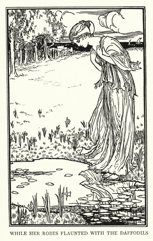 Illustration till dikter av John Keats: Lamia (litho) av Robert Anning Bell