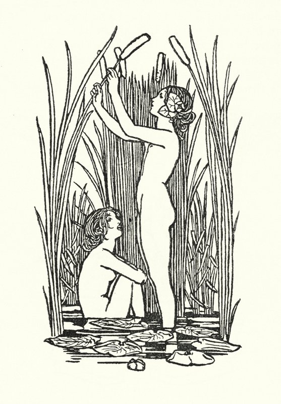 Illustration till dikter av John Keats: Lamia (litho) av Robert Anning Bell