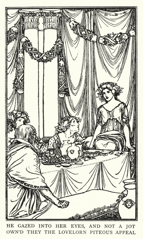 Illustration till dikter av John Keats: Lamia (litho) av Robert Anning Bell