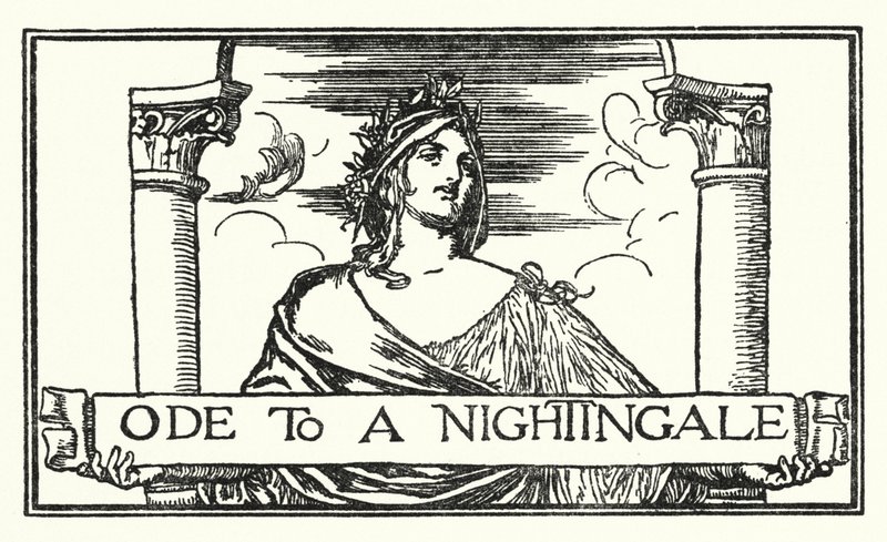 Illustration till dikter av John Keats: Ode To A Nightingale (litho) av Robert Anning Bell