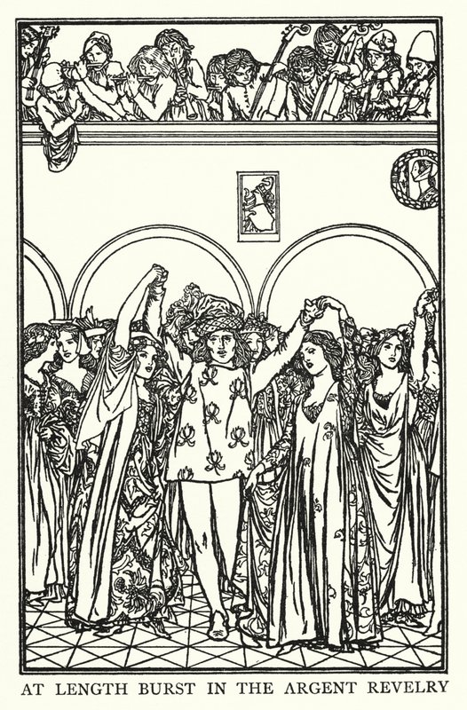 Illustration till dikter av John Keats: The Eve of St Agnes (litho) av Robert Anning Bell