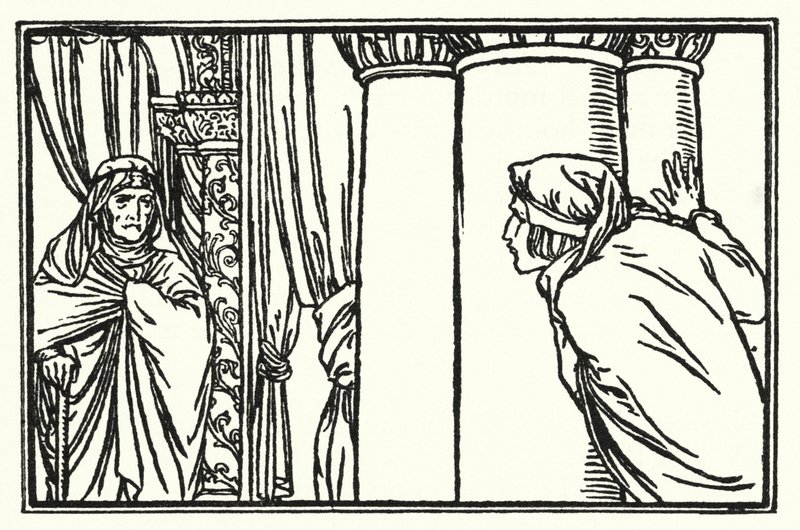Illustration till dikter av John Keats: The Eve of St Agnes (litho) av Robert Anning Bell