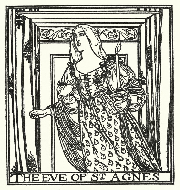 Illustration till dikter av John Keats: Agnes-kvällen (litografi) av Robert Anning Bell